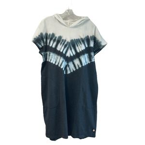 Lane Bryant Livi Hooded sweatshirt dress. Blue and White Tie Dye Size 14/16